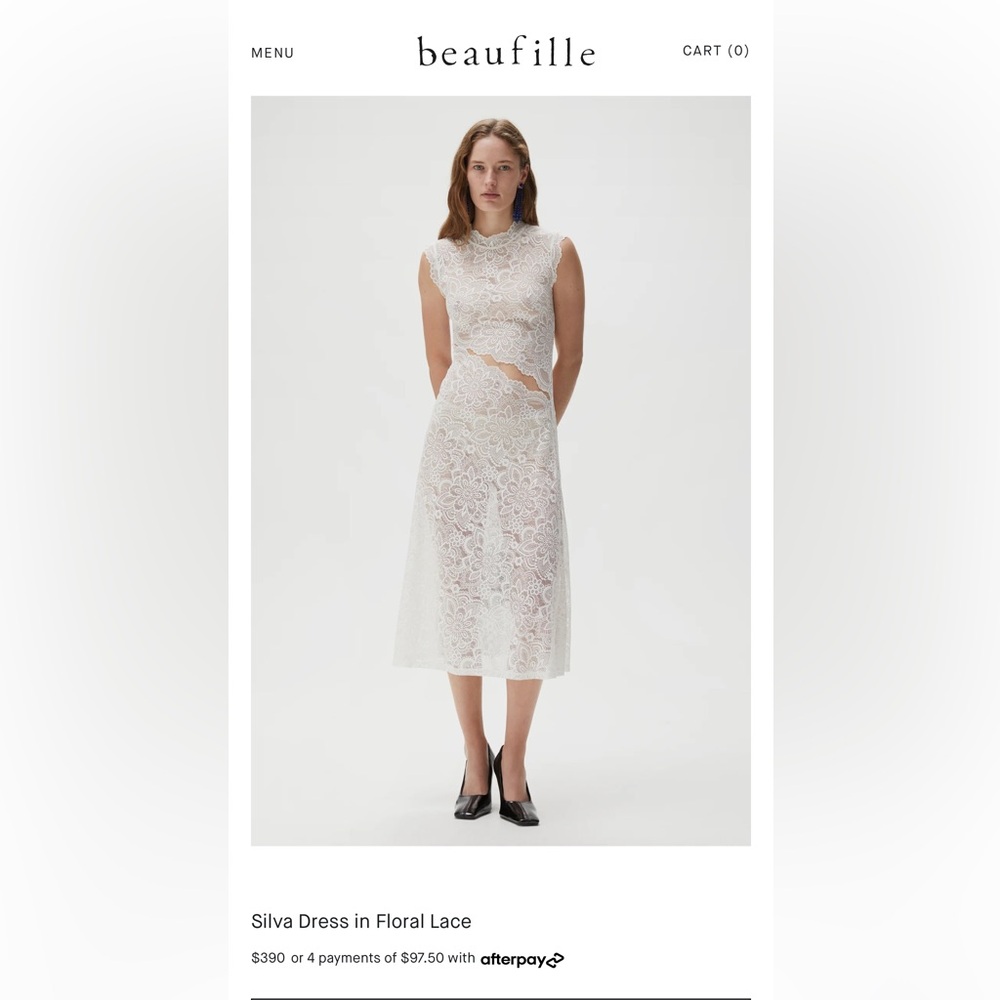 Beaufille Silva Dress lace with cut-out NWT